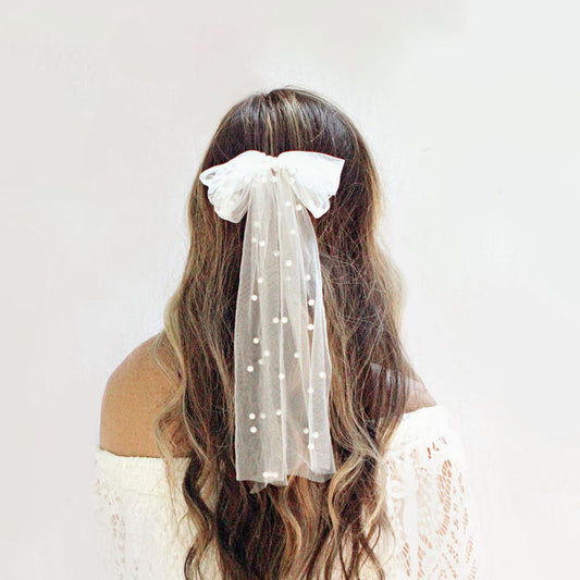 Tulle Pearl Bow