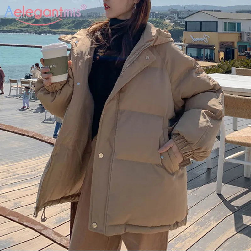 Womens Thick Warm Parka Coat Loose Oversized