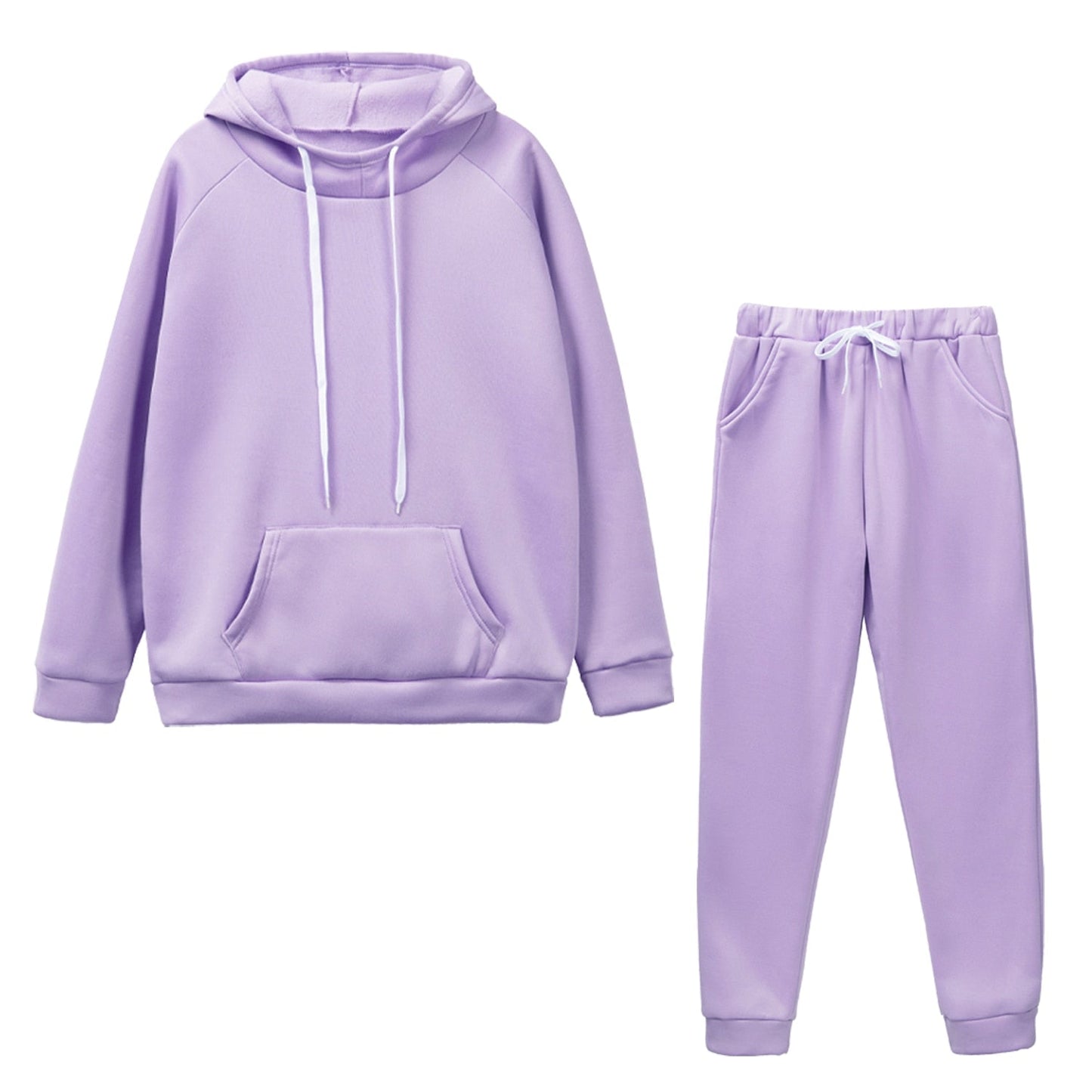 Women's Fleece Tracksuit 2 Pieces Set Pullover Hoodies+Pants Sport Suit Female Winter Warm Sweatshirt Suit for Woman