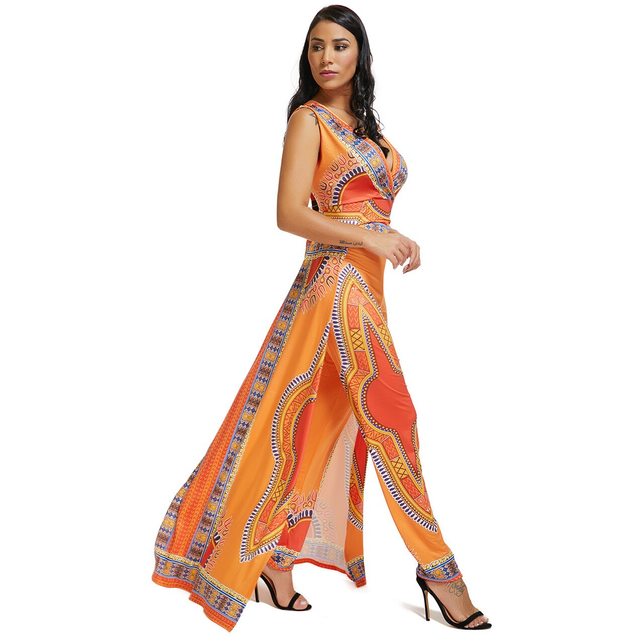 African Clothes for Women Traditional Kaftans Sets 2024 Summer Fashion Ethnic Printing Suit Ladies Casual Sleeveless Costume