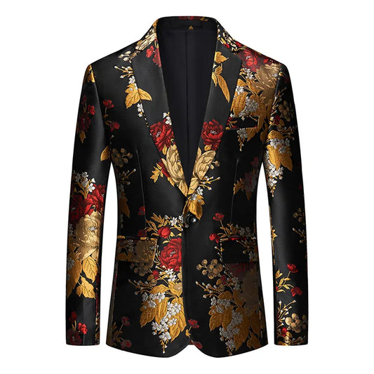 Unisex Spring Printing Business Suit Jacket Unisex Slim Fit High Quality Dress Blazers