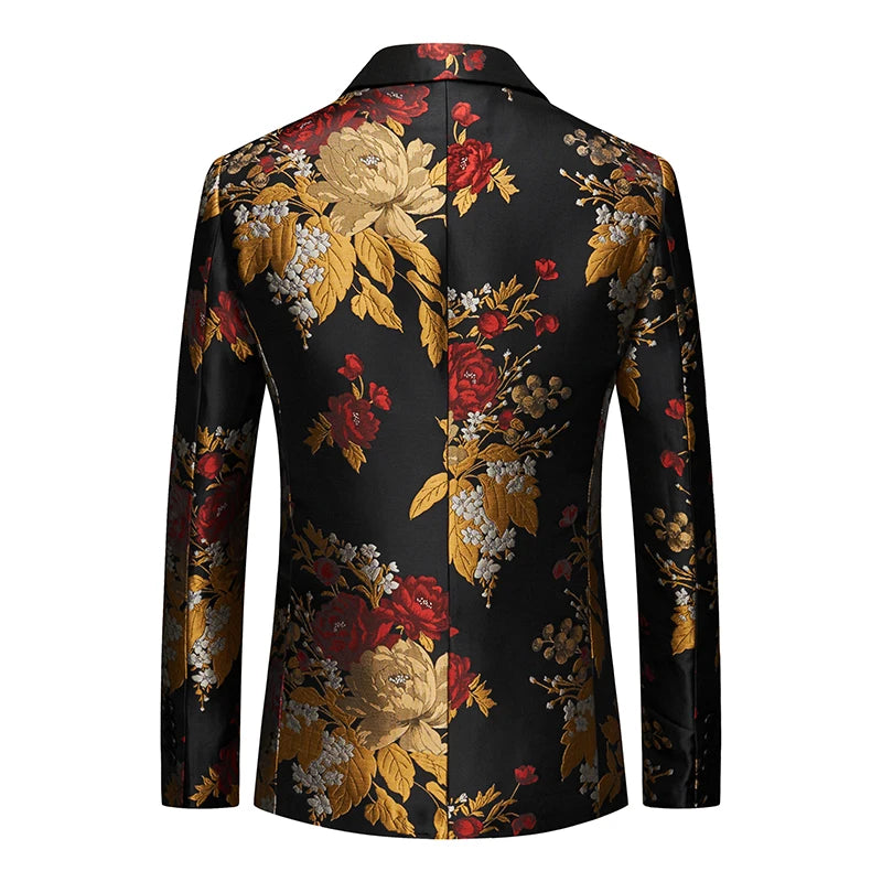 Unisex Spring Printing Business Suit Jacket Unisex Slim Fit High Quality Dress Blazers