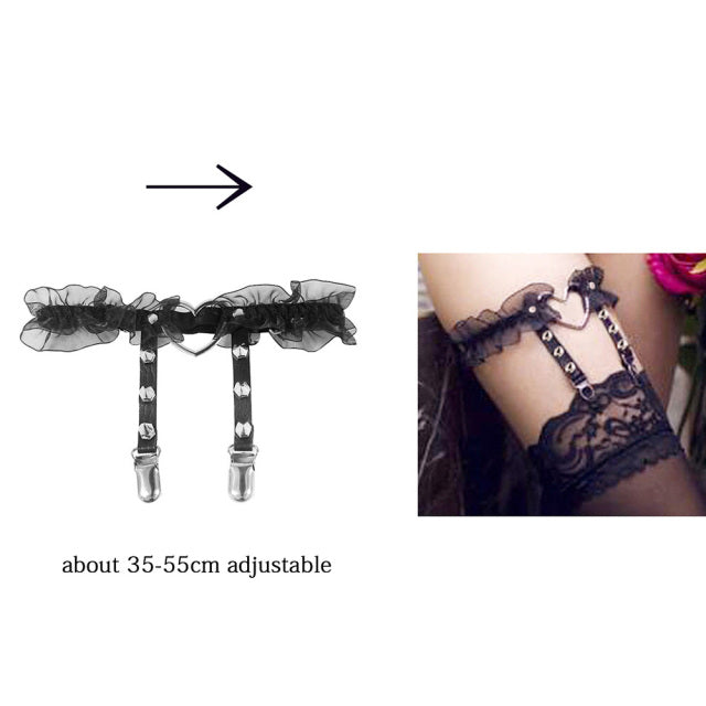 Black Punk Thigh Garter