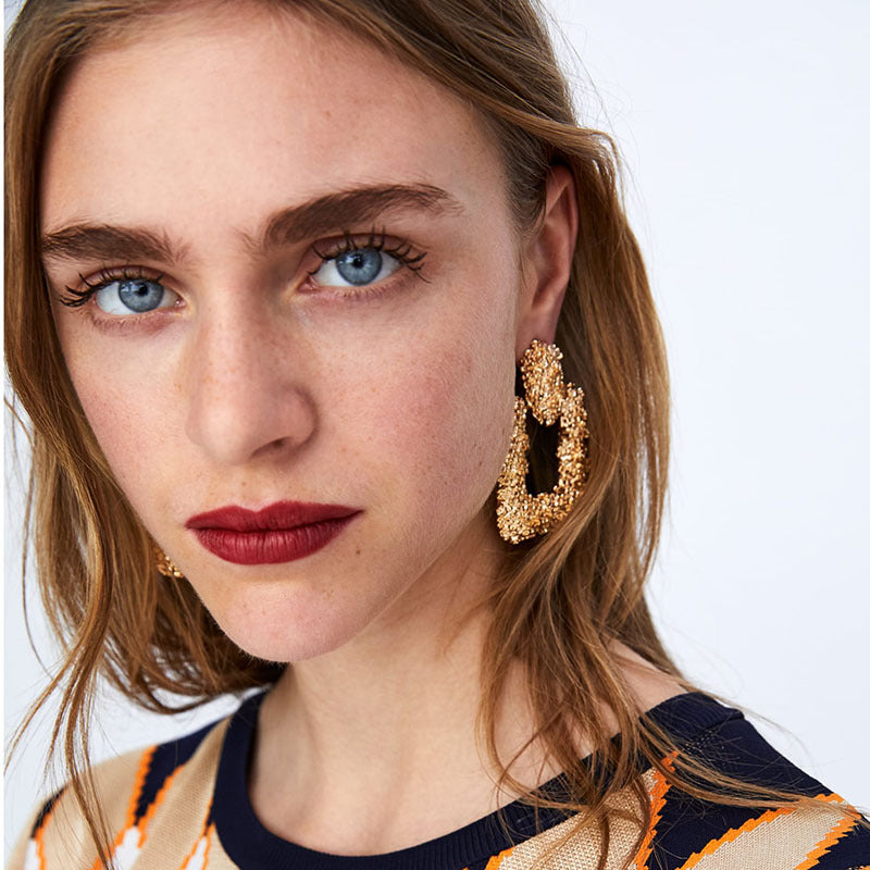 New cross-border explosion models metal earrings