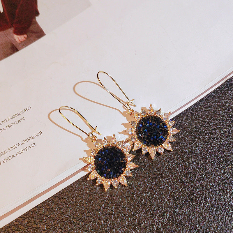 Sunflower wild elegant earrings long