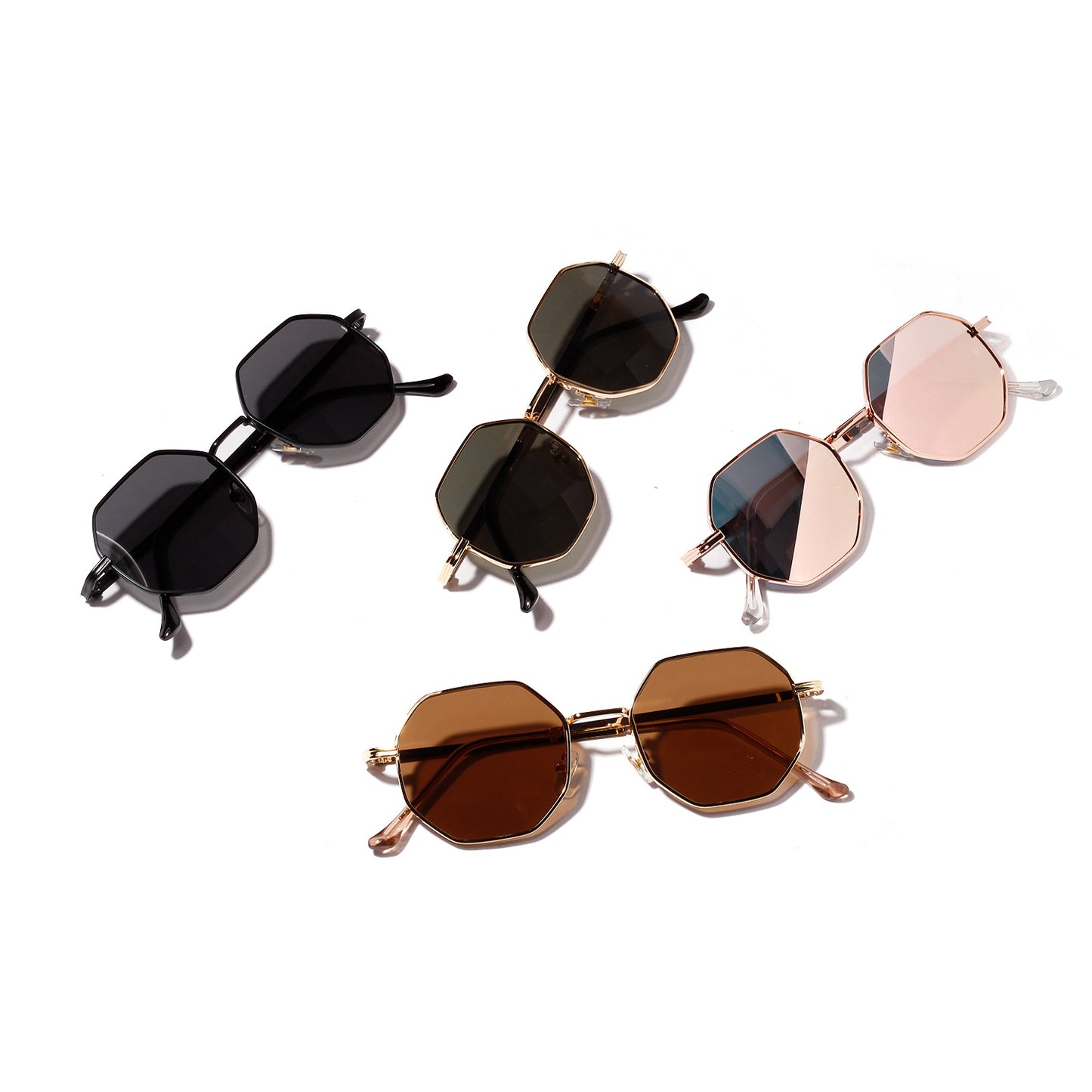 Quantian glasses round vintage metal prince vintage framed ink mirror women's polygon sunglasses