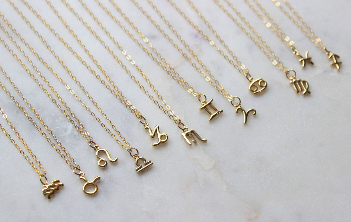 Gold Zodiac Necklace, Zodiac Jewelry, Zodiac Charm