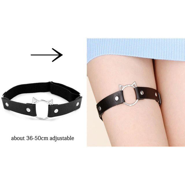 Black Punk Thigh Garter