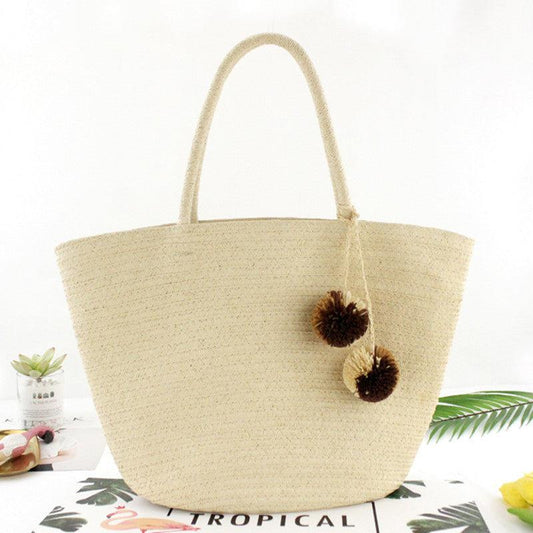 Retro Casual Straw Beach Bag