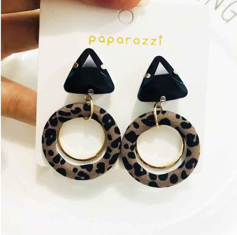 Leopard print earrings