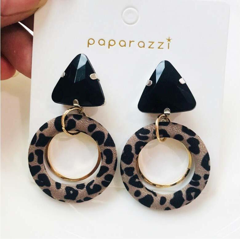 Leopard print earrings