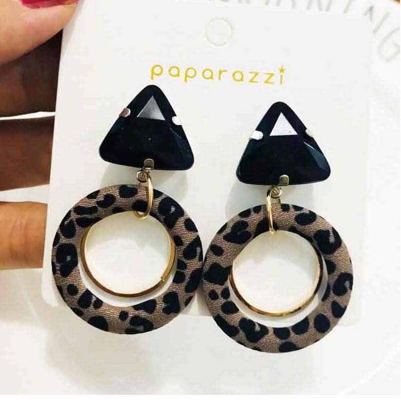 Leopard print earrings