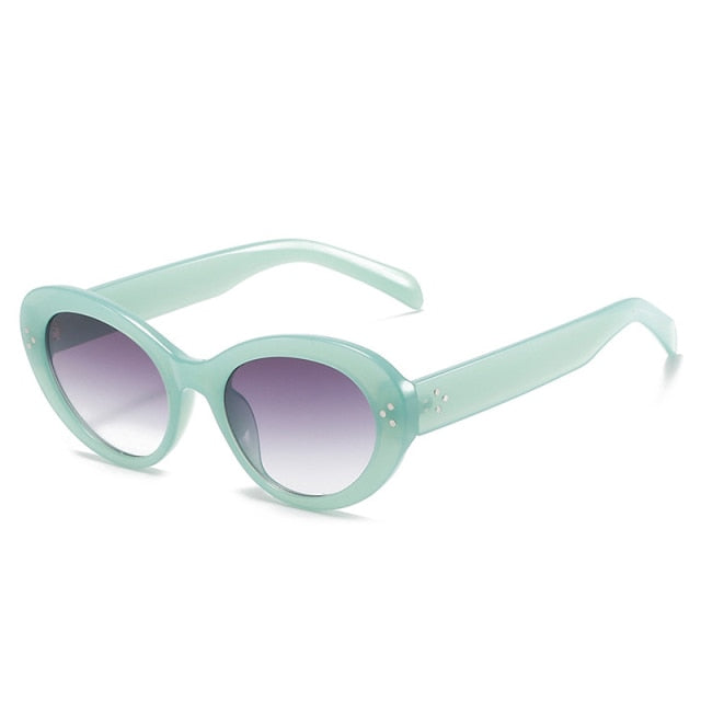 Retro Jello Candy Oval Sunglasses