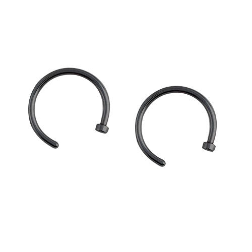 2022 Trendy 8/10mm Titanium Steel Punk Clip on Fake Piercing Ear Nose Wrap Lip Rings Unisex Nose Ring Women Septum Body Jewelry