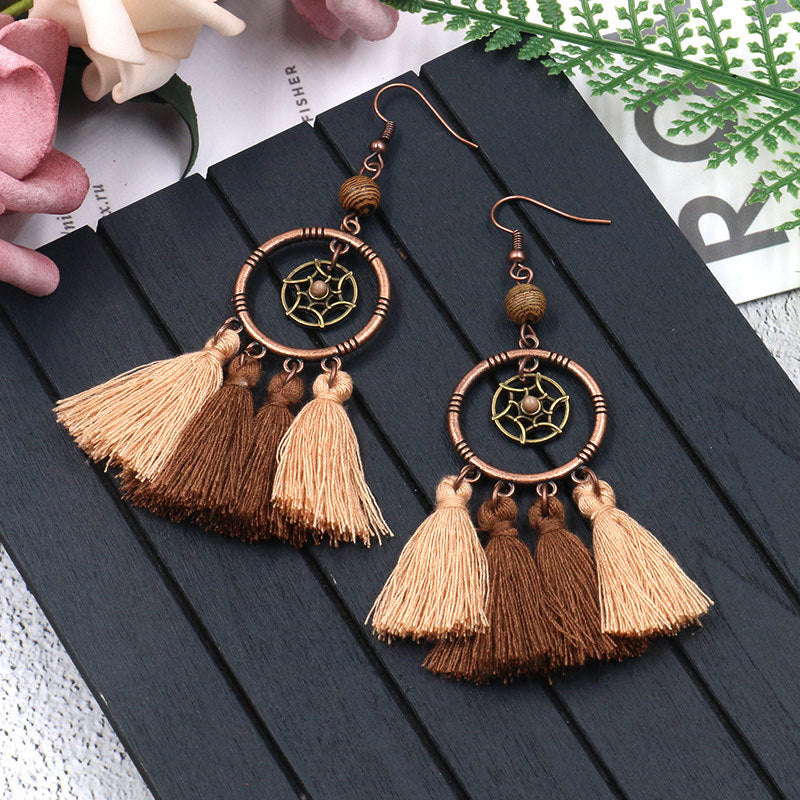 Bohemian quality sod earrings long