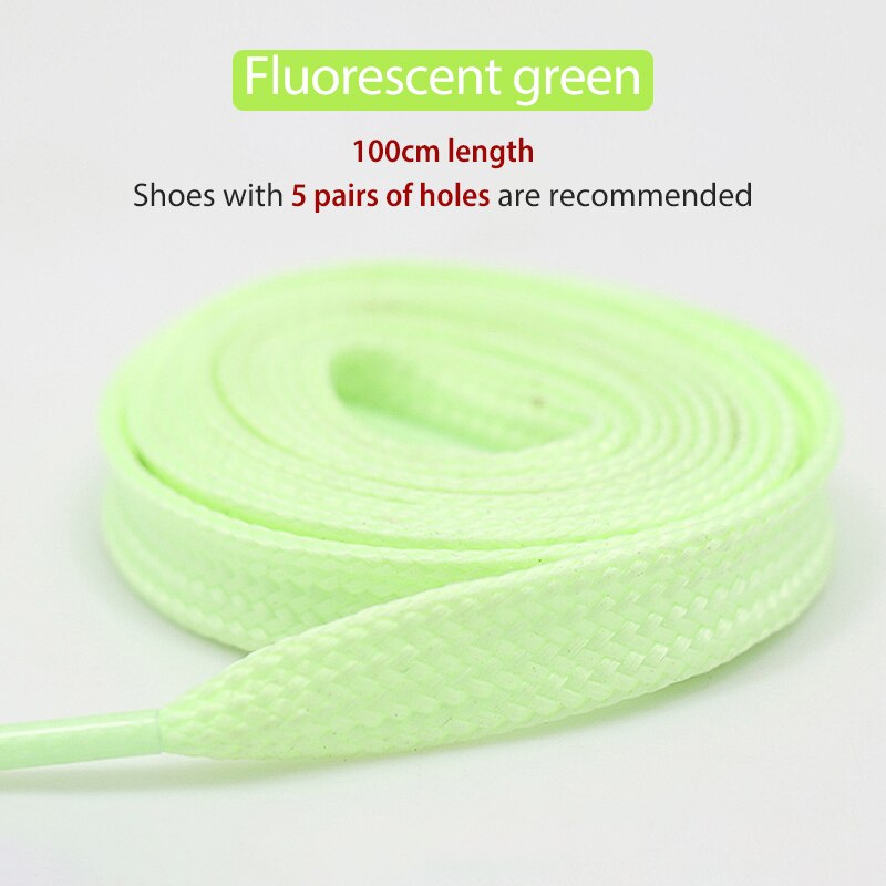 1 Pair 100CM Luminous Shoelaces Flat Sneakers Canvas Shoe Laces