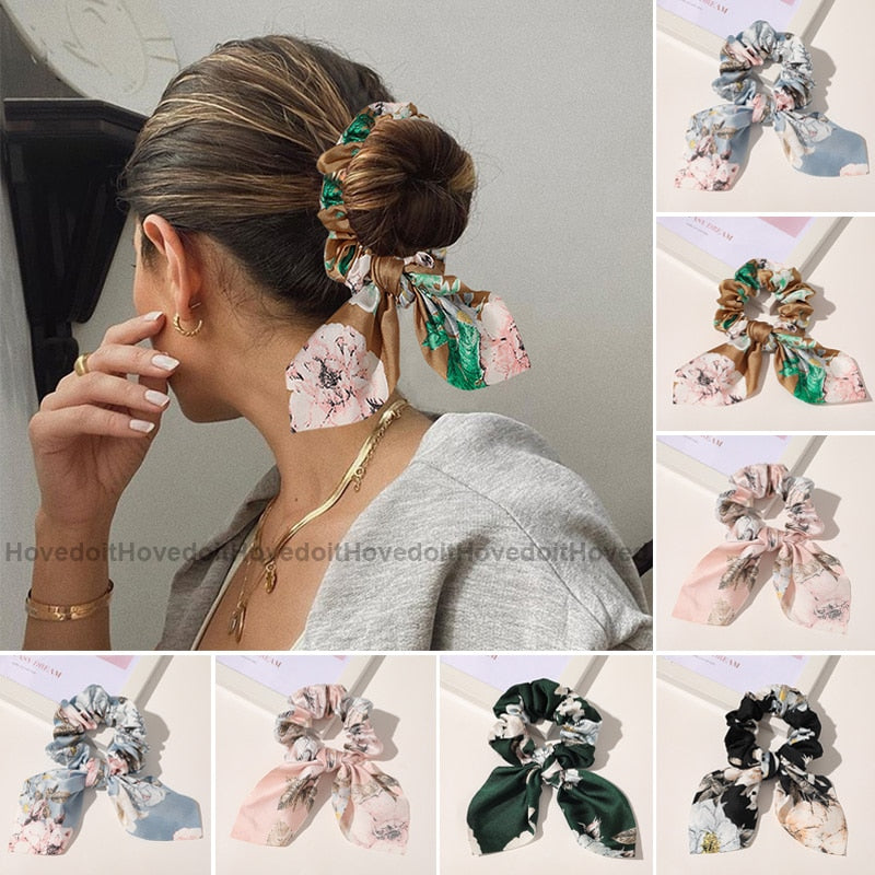 New Chiffon Bowknot Elastic Hair Bands