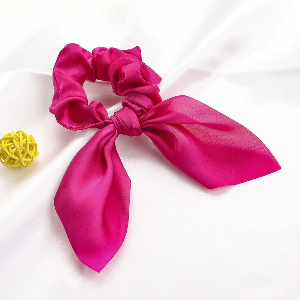 New Chiffon Bowknot Elastic Hair Bands