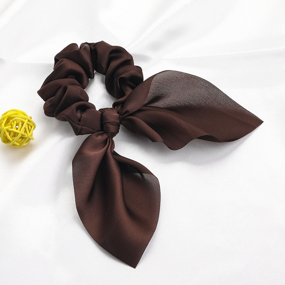 New Chiffon Bowknot Elastic Hair Bands