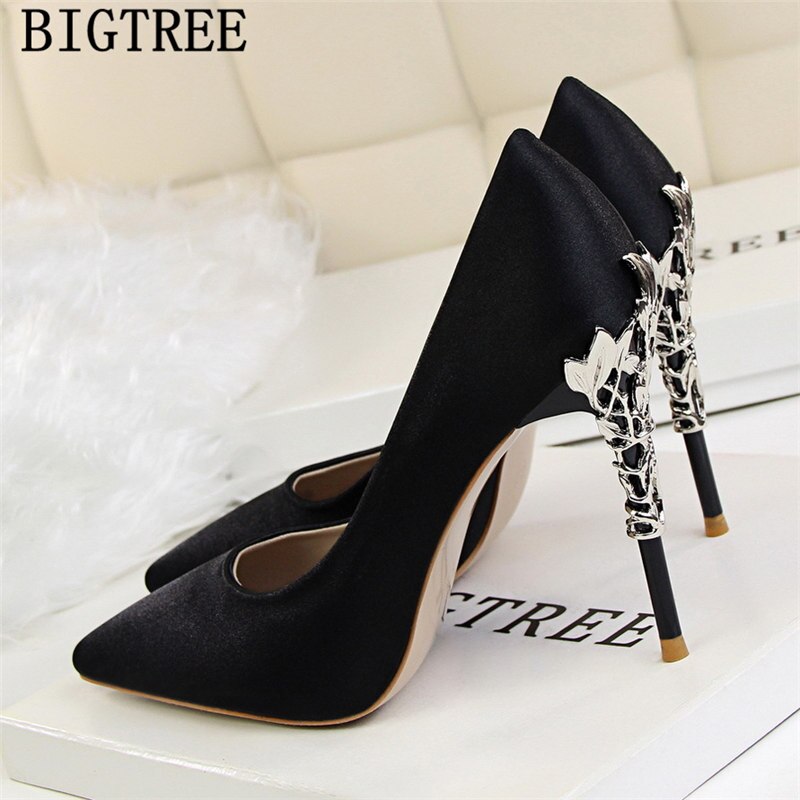 Women High Heels Dress Shoes Women Black Heels Bigtree Shoes