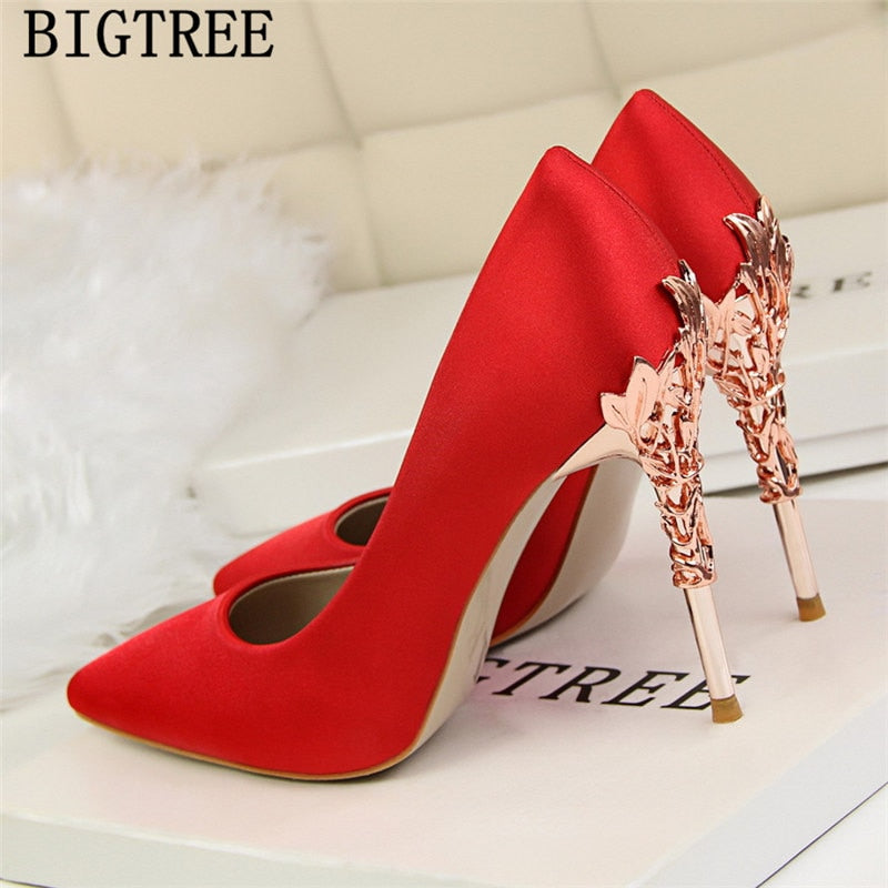 Women High Heels Dress Shoes Women Black Heels Bigtree Shoes