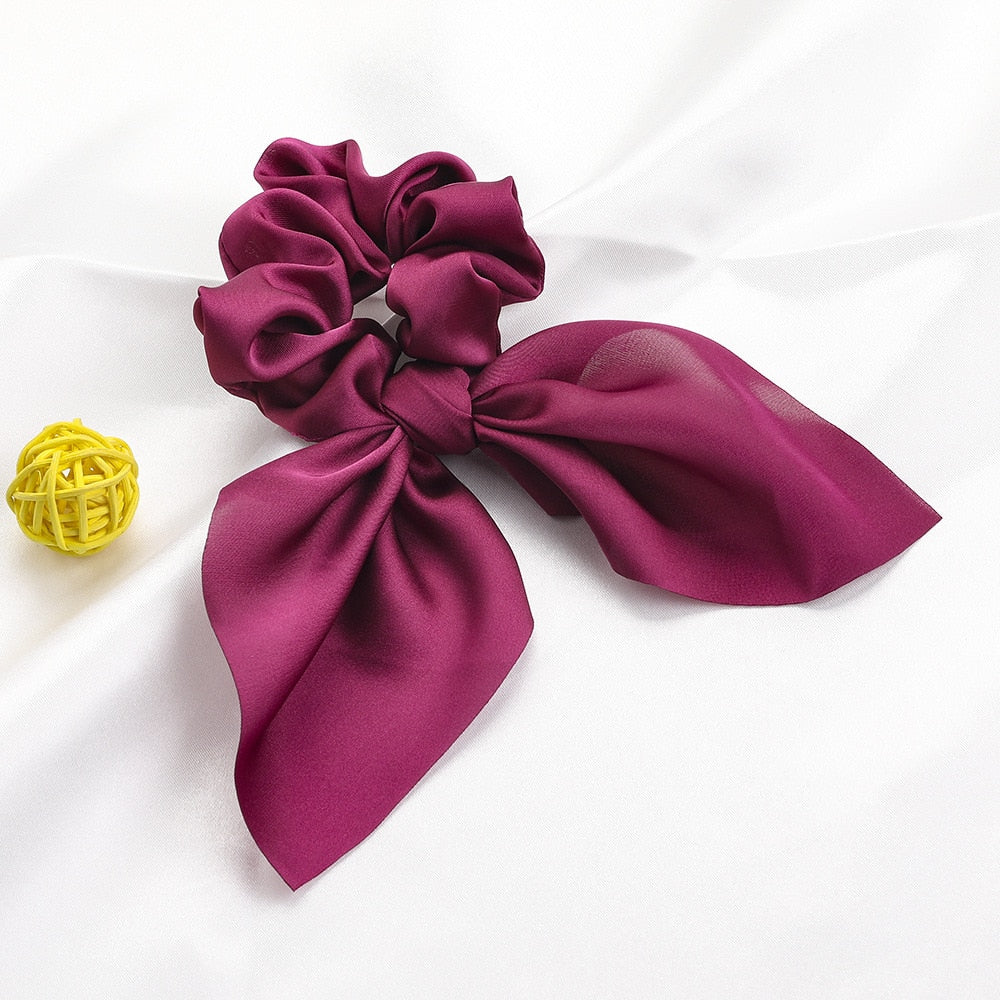 New Chiffon Bowknot Elastic Hair Bands