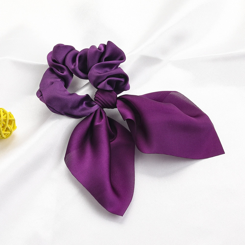 New Chiffon Bowknot Elastic Hair Bands