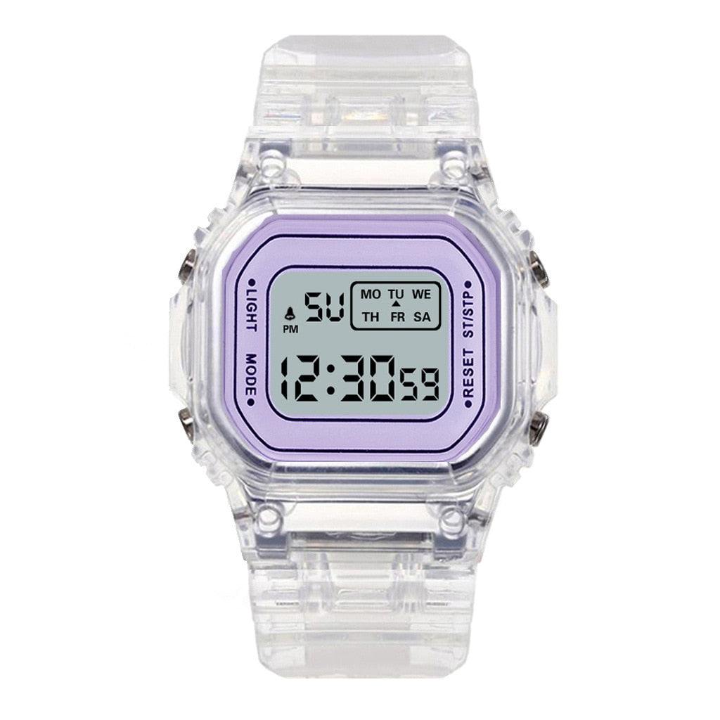 New Fashion Transparent Digital Watch Square Women Watches Sports Electronic Wrist Watch Reloj Mujer Clock Dropshipping