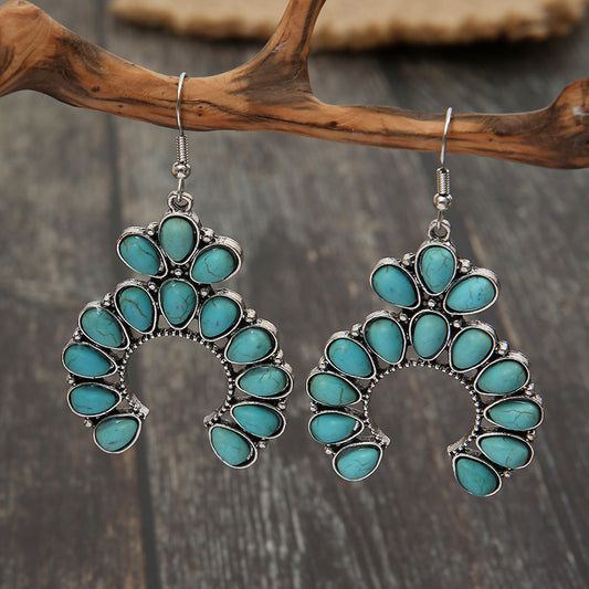 turquoise earrings geometric earrings