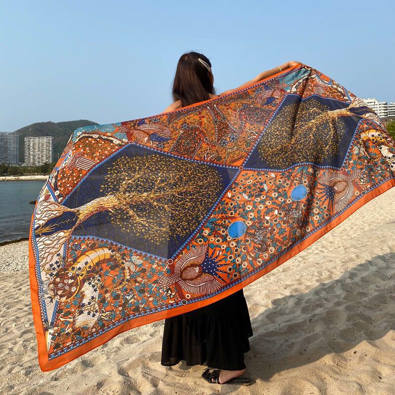 Hangzhou female silk scarves wild spring and summer seaside fashion