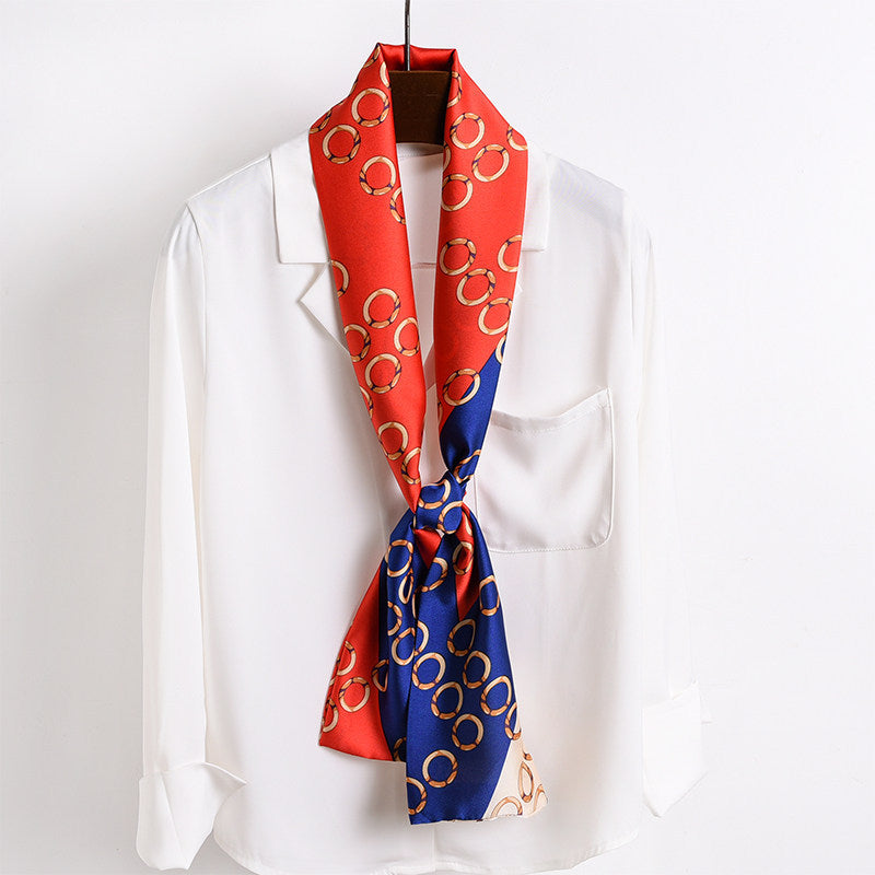 Star with the narrow long silk scarves female spring and autumn