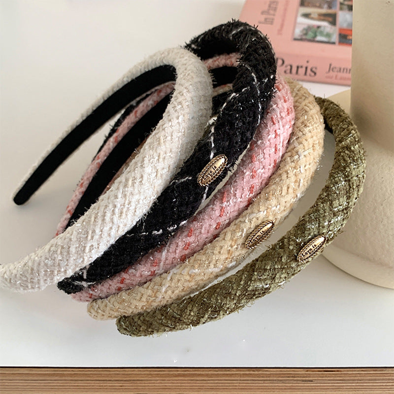 Xiaoxiangfeng French retro coarse Huani fine headband Internet celebrity new temperament high-end face wash headband hair accessories