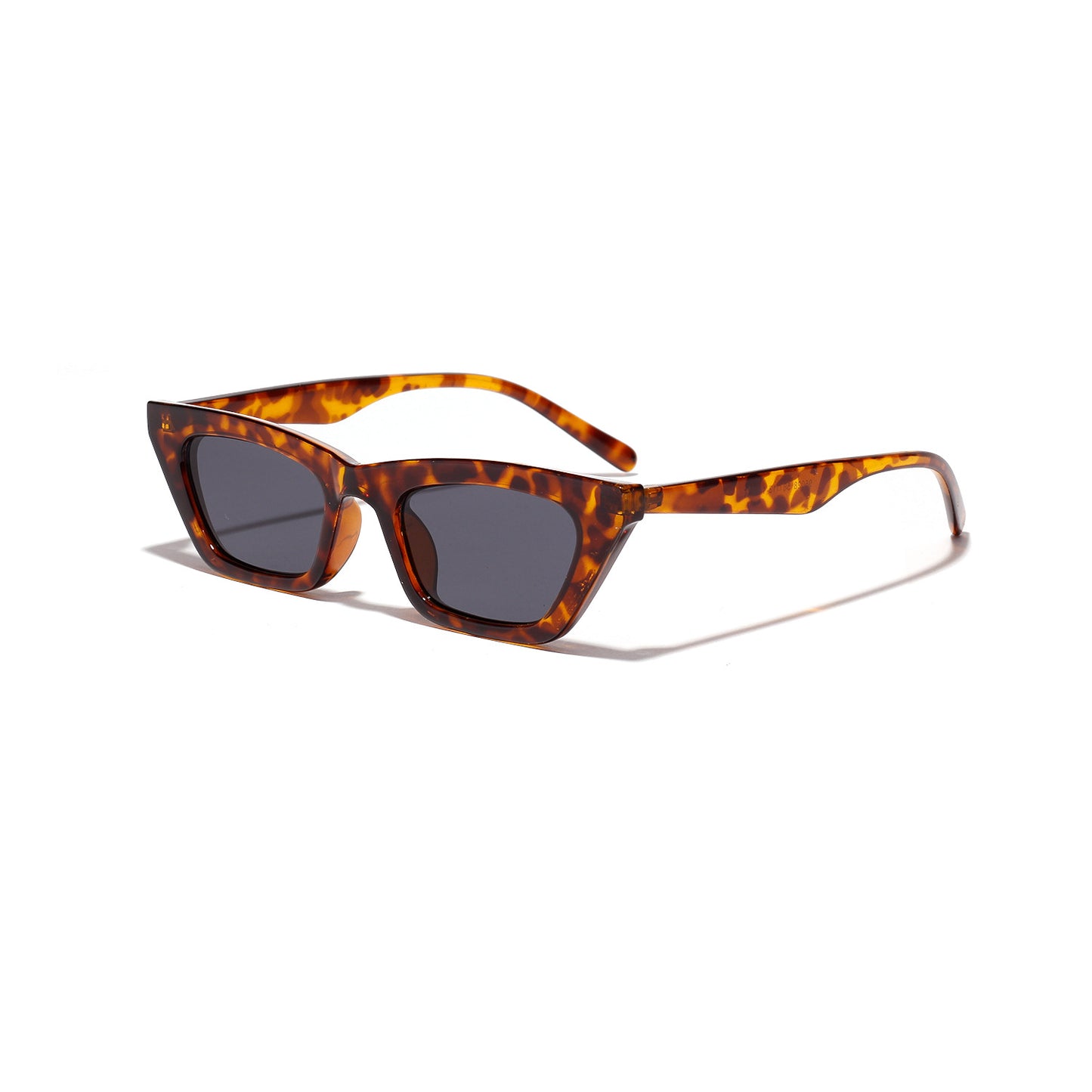 Small square box sunglasses female orange jelly color sunglasses retro leopard