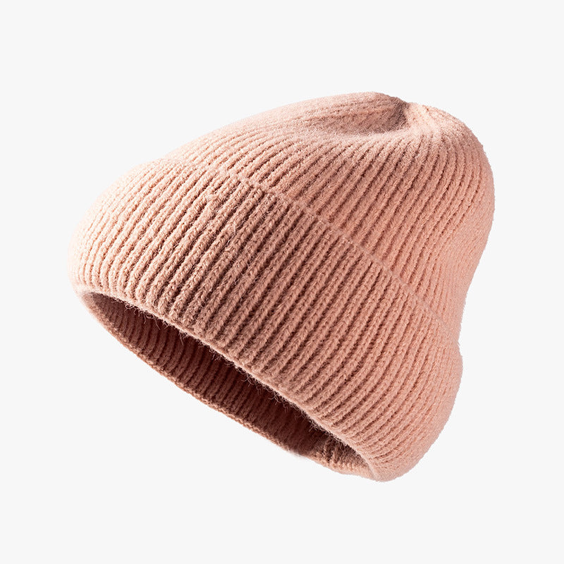 Autumn and winter wild optical version of the knit hat female outdoor warm cold cap fashion cross-border hat men's peel hats custom