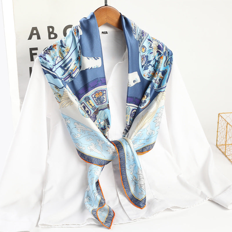 Silk silk scarves female mulberry silk silk scarves scarf twill silk print wild shawl 110 big square towels