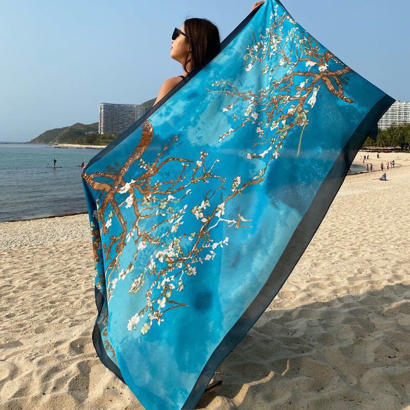 Hangzhou female silk scarves wild spring and summer seaside fashion