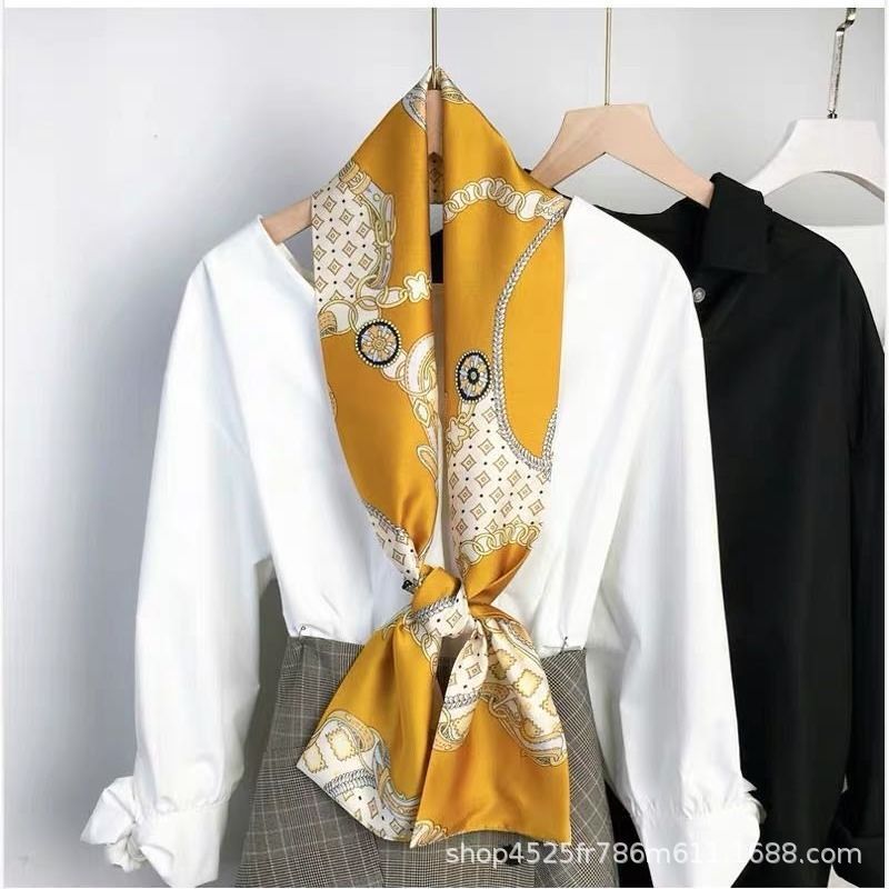 Star with the narrow long silk scarves female spring and autumn