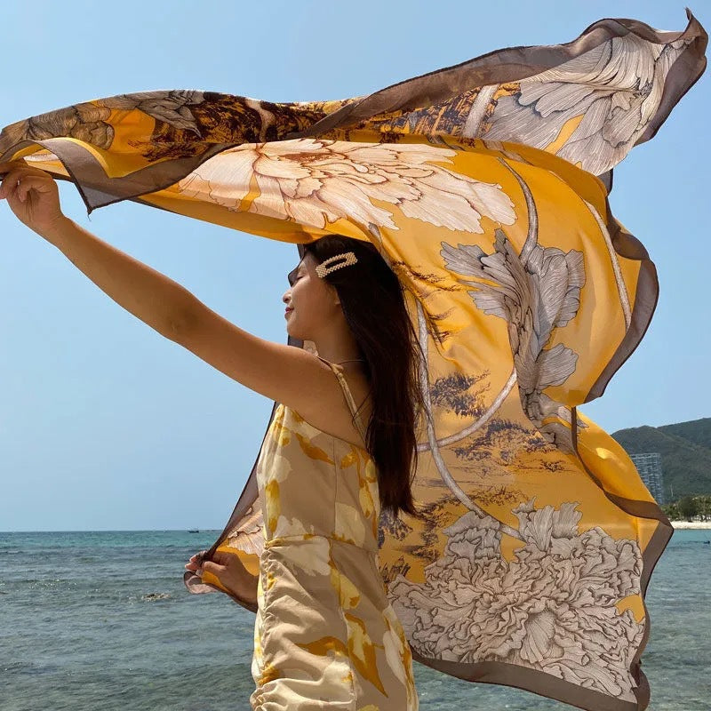 Hangzhou female silk scarves wild spring and summer seaside fashion