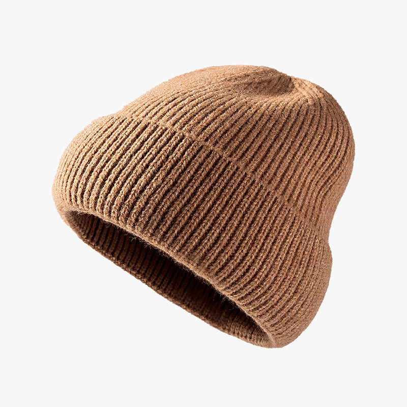 Autumn and winter wild optical version of the knit hat female outdoor warm cold cap fashion cross-border hat men's peel hats custom