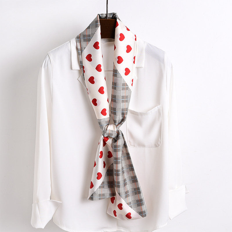 Star with the narrow long silk scarves female spring and autumn