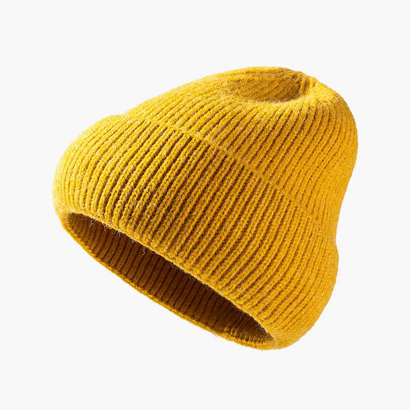 Autumn and winter wild optical version of the knit hat female outdoor warm cold cap fashion cross-border hat men's peel hats custom