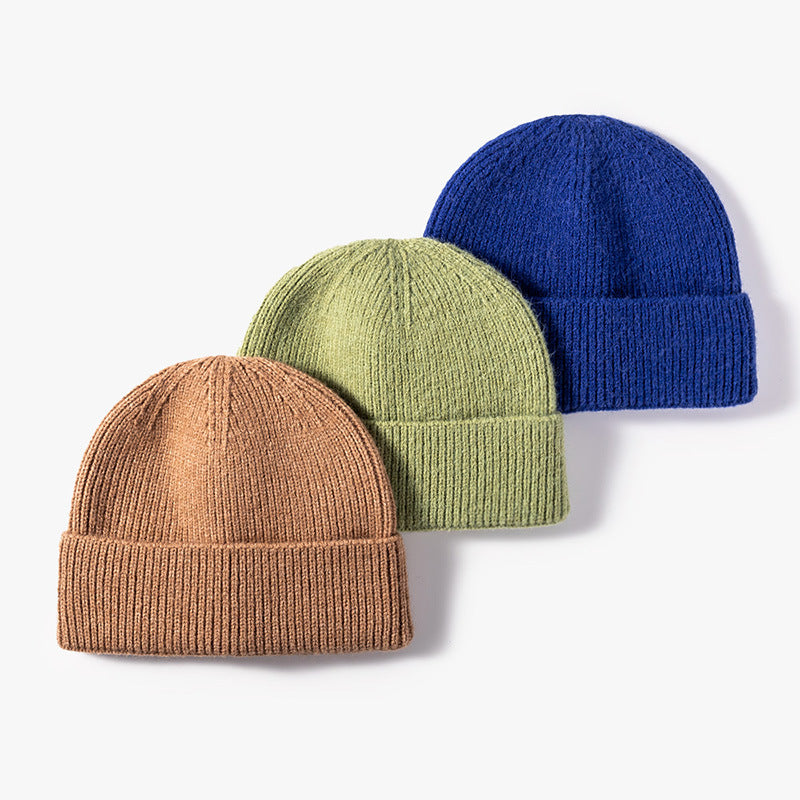 Autumn and winter wild optical version of the knit hat female outdoor warm cold cap fashion cross-border hat men's peel hats custom