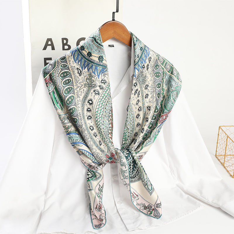 Silk silk scarves female mulberry silk silk scarves scarf twill silk print wild shawl 110 big square towels