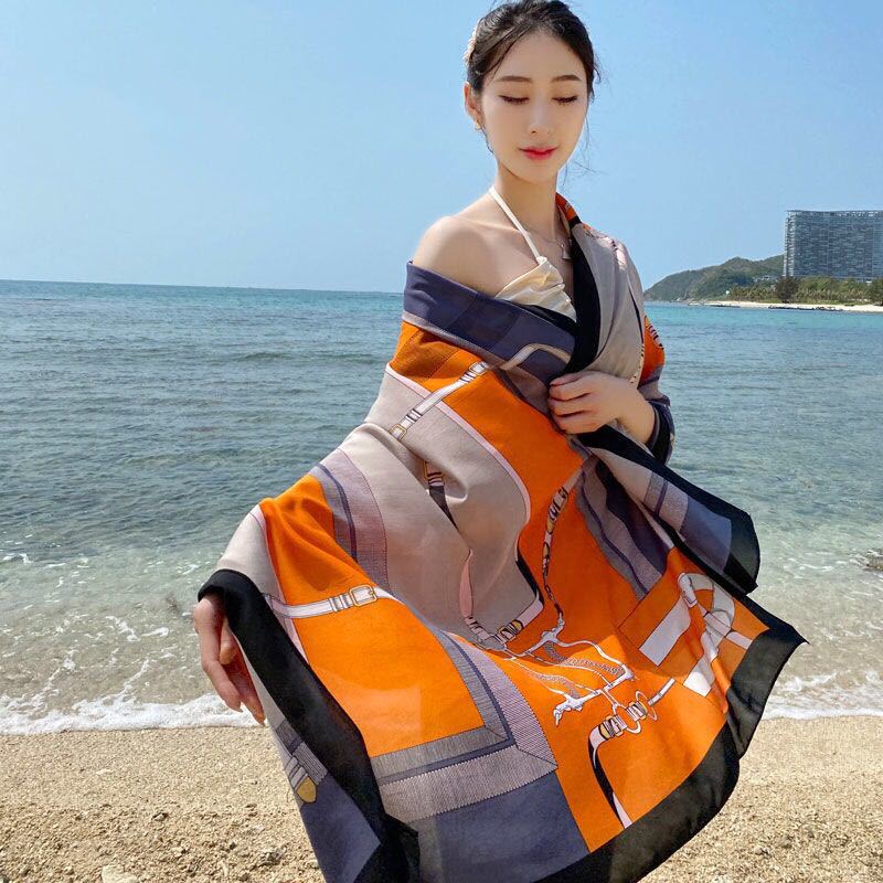 Hangzhou female silk scarves wild spring and summer seaside fashion