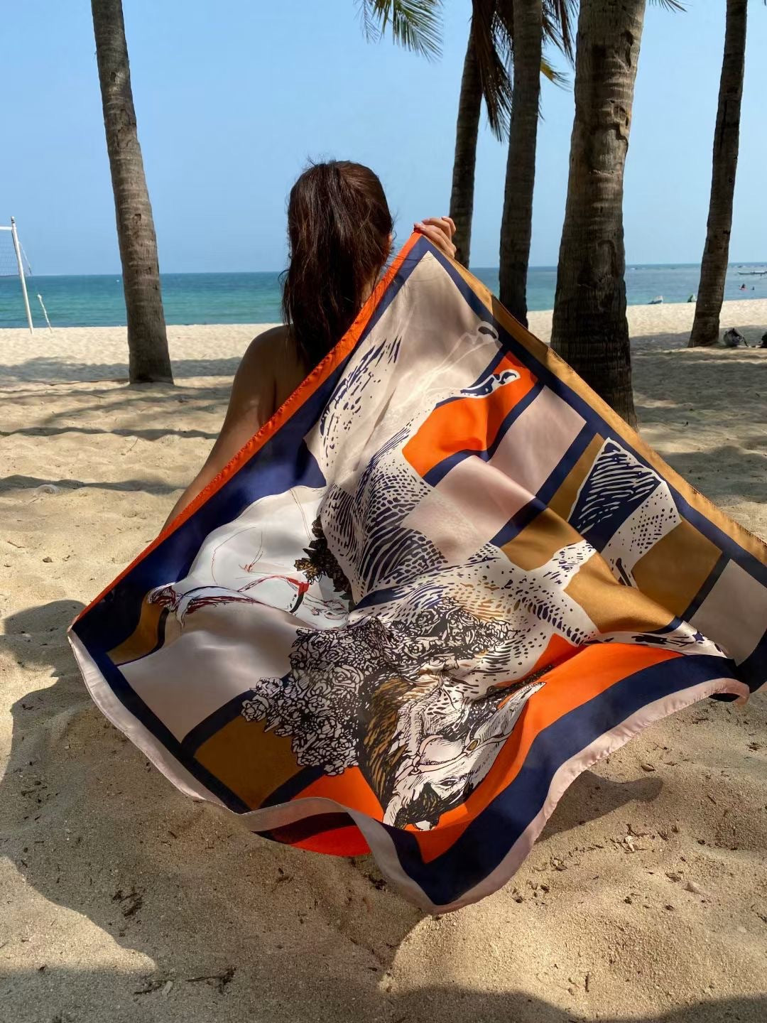 Hangzhou female silk scarves wild spring and summer seaside fashion