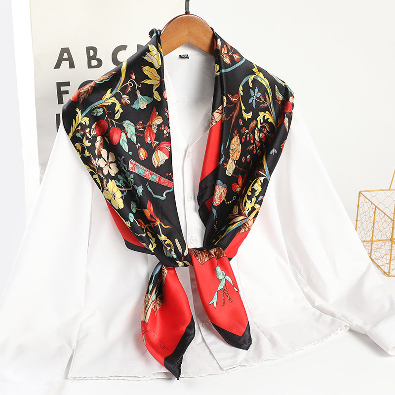 Silk silk scarves female mulberry silk silk scarves scarf twill silk print wild shawl 110 big square towels