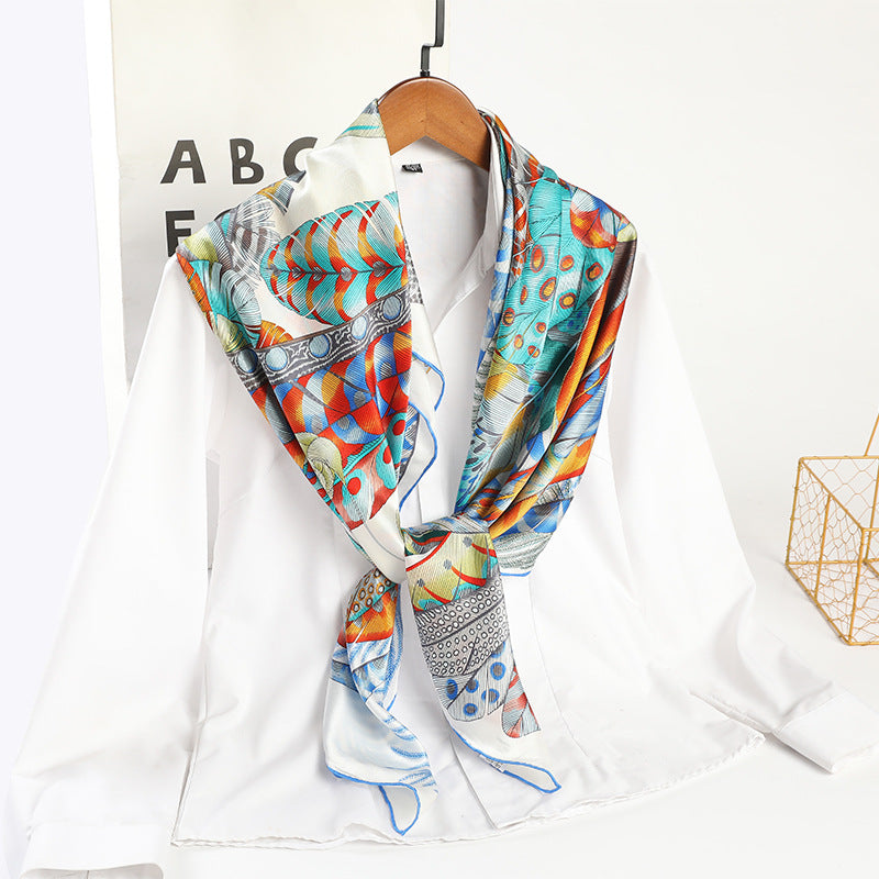 Silk silk scarves female mulberry silk silk scarves scarf twill silk print wild shawl 110 big square towels