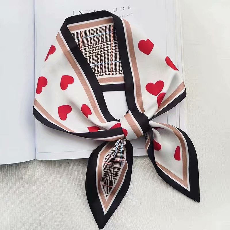 Silk towel french hair band autumn thin lazy retro scarves female small long ribbon decorative scarf towel streamers