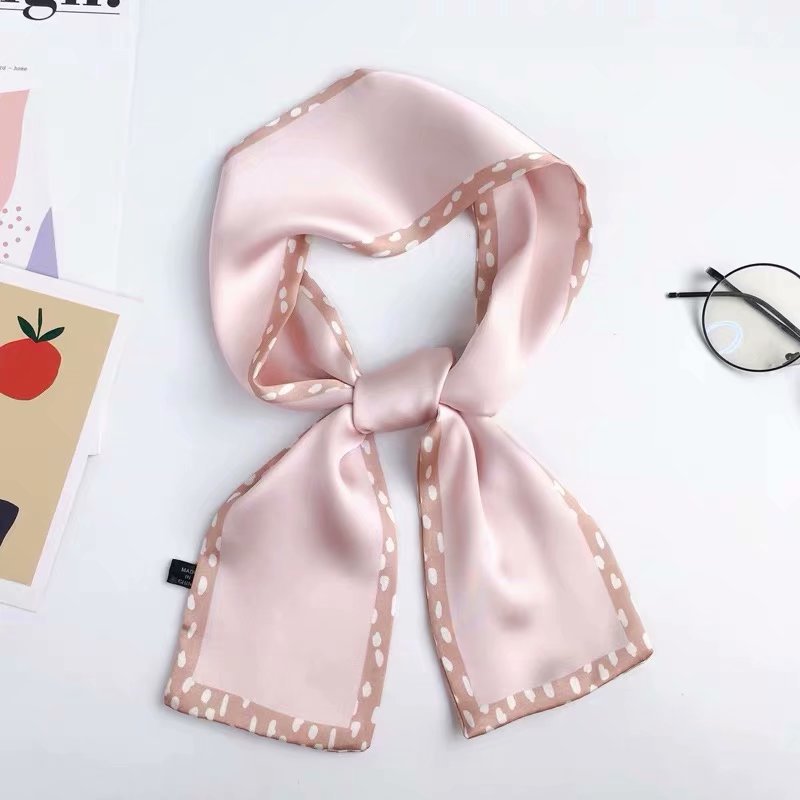 Silk towel french hair band autumn thin lazy retro scarves female small long ribbon decorative scarf towel streamers