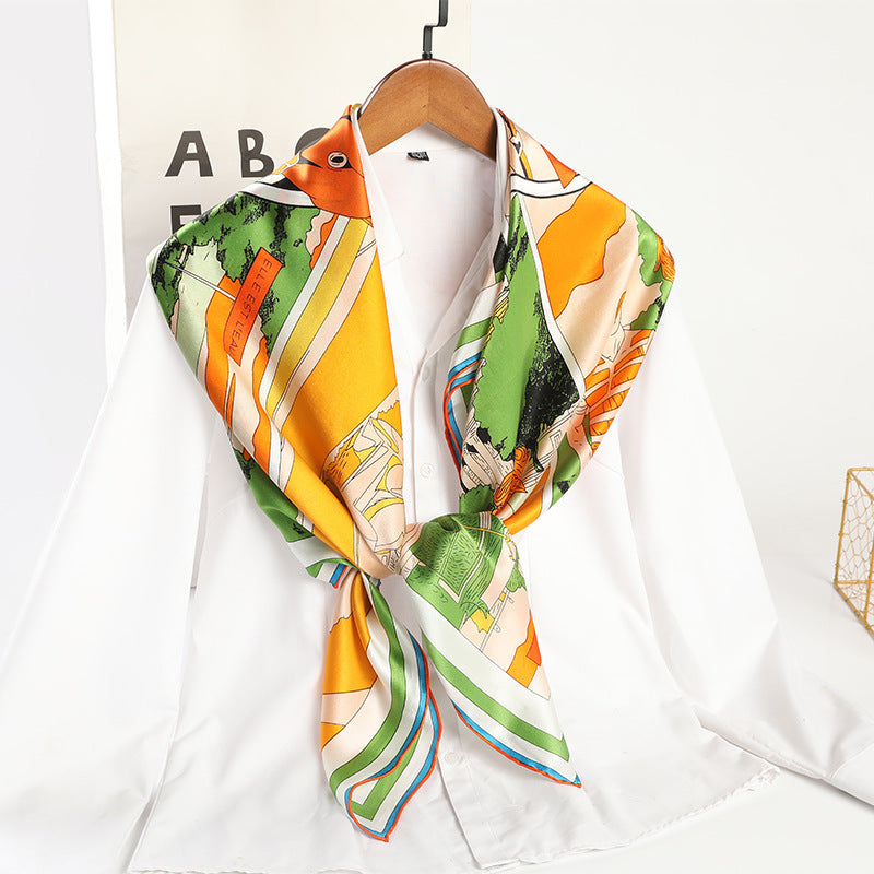 Silk silk scarves female mulberry silk silk scarves scarf twill silk print wild shawl 110 big square towels